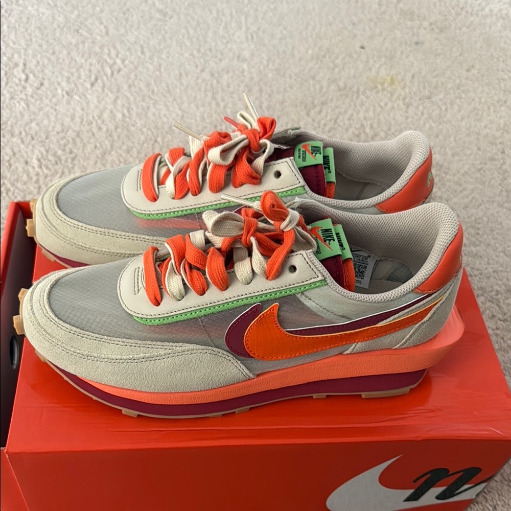 Nike Vibrant Orange and Gray Sneakers